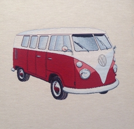 VW bus. Rood