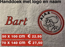 Handdoek met Ajax logo en naam