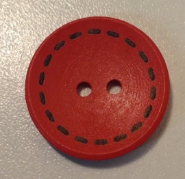 Rood.   25 mm.   per stuk