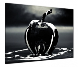 Canvas Tuch Schwarzer Apfel