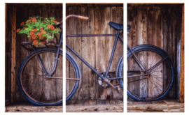 Retro fiets: canvas doek