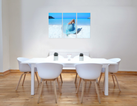 Day at the Beach: foto schilderij op canvas