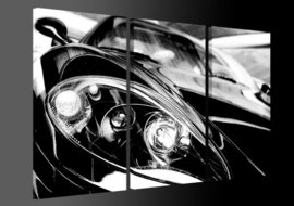 Fast Car : Canvas schilderij (drieluik auto)