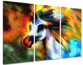 Abstracte art print Paard