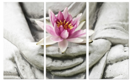Lotus bloem boeddha canvas