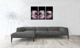 Schilderij Roze Waterlelies