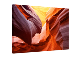 Antelope canyon: foto schilderij op canvas