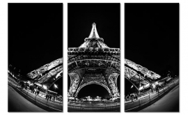Schwarz-Weiß-Malerei Eiffelturm