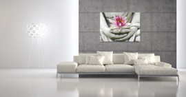 Lotus bloem boeddha canvas