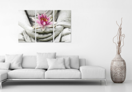 Lotus bloem boeddha canvas