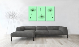 Drieluik Canvas Paardenbloem Pluisjes