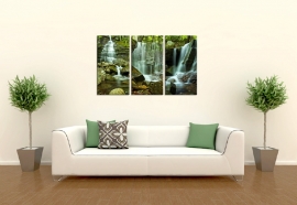 Drieluik Wanddecoratie Waterval