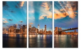 Zonsondergang Skyline New York