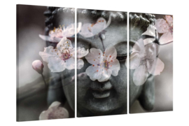 Cherry Blossom Buddha op canvas