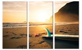 Art Print Surfplank op het Strand