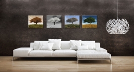 Seasons Vierluik op canvas