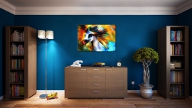 Abstracte art print Paard