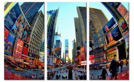 Art Print Times Square Fisheye