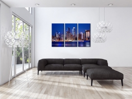 Stadsgezicht New York op canvas