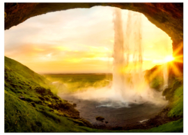 Sonnenuntergang Island