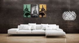 Drieluik canvas Eiffeltoren