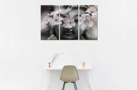 Cherry Blossom Buddha op canvas