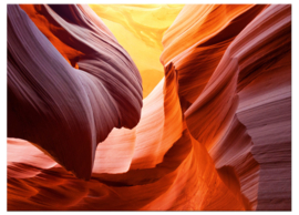 Antelope canyon: foto schilderij op canvas