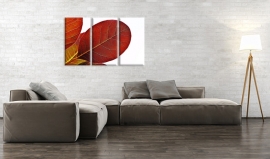 Wanddecoratie Rood Blad