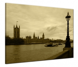 Sepia foto schilderij Londen