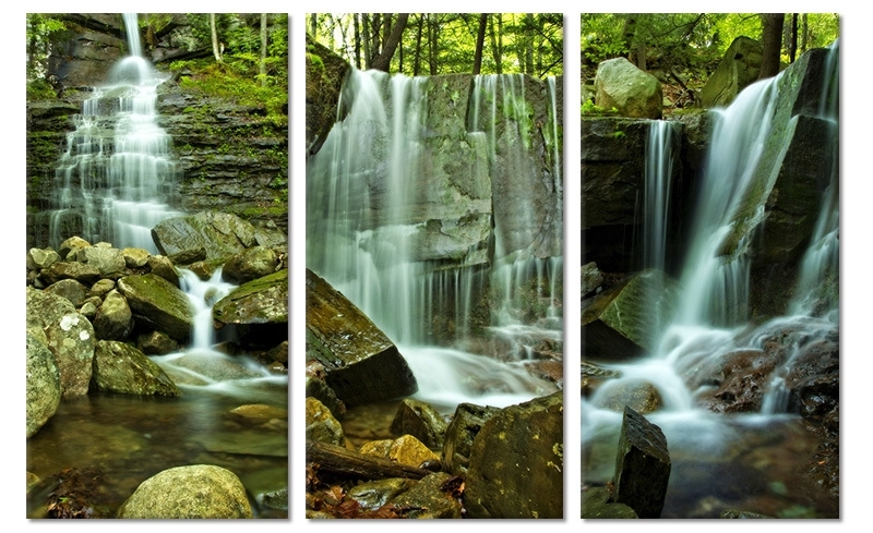 Sherlock Holmes Klant Mooie jurk Drieluik Wanddecoratie Waterval | Waterval schilderijen | Canvas Fotokunst