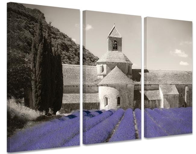 Denk vooruit oosten Succesvol Zwart wit schilderij lavendel met paars kleuraccent