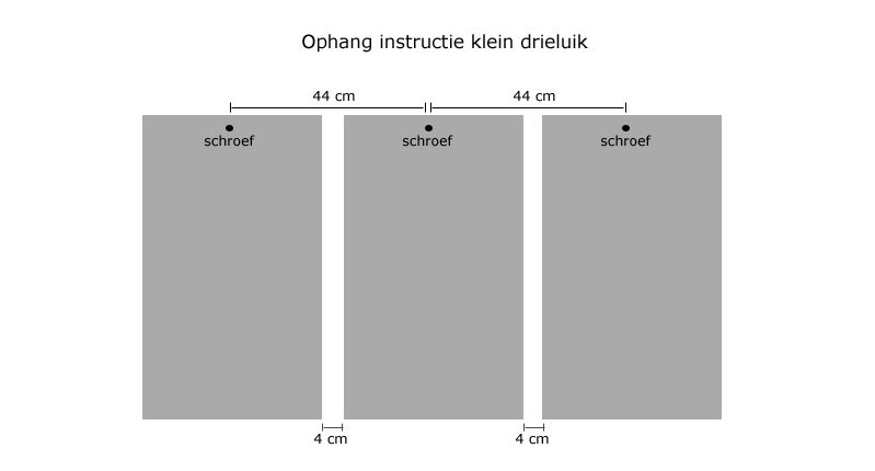 ophanginstructie klein drieluik