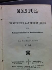 Mentor, Verspreide Aanteekeningen over Volksgeneeskunde en Gezondheidsleer