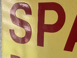 Groot emaille reclamebord van Spaans restaurant, Langat Bussem