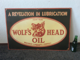 Emaille bord Wolfs Head Oil