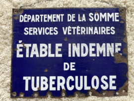 Zeldzame en oude geëmailleerde plaquette van de veterinaire