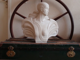 Beeld Art Deco Vrouwenhoofd