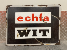 Echfa Wit, Emaille reclamebord