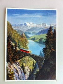 Mount Pilatus Railroad on the Wolfort viaduct