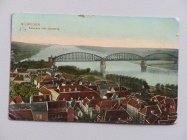 Nijmegen, Panorama met Spoorbrug  (1908)