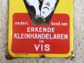 Emaille reclamebord, Nederl. bond van Erkende Kleinhandelaren in Vis