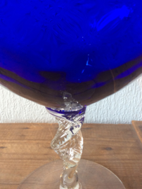 Design glas bokaal met bolletjes motief