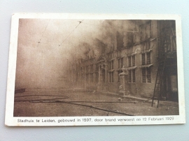 Leiden, Stadhuis door brand verwoest op 12 feb 1929