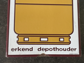 Emaille reclamebord Benegas Langcat Bussem