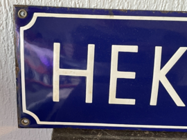 Emaille straatnaam bord, Hekelstraat
