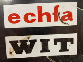 Echfa Wit, Emaille reclamebord