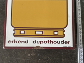 Emaille reclamebord Benegas Langcat Bussem