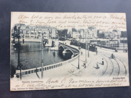 Amsterdam, Nieuwe Amstelbrug, 1906