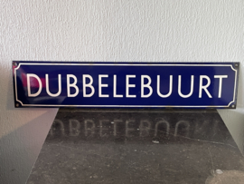 Emaille straatnaam bord, Dubbelebuurt