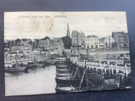 Arnhem, Schipbrug over den Rijn, 1914